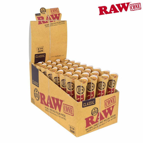 RAW Organic Hemp 1 1/4 Cones 6pk