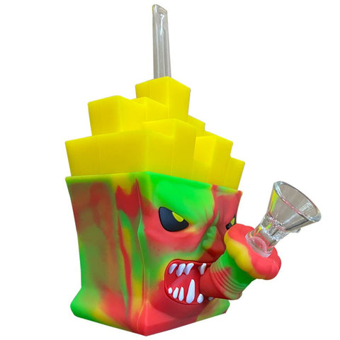 4″ Angry Fries Silicone Bong
