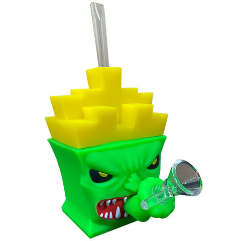 4″ Angry Fries Silicone Bong