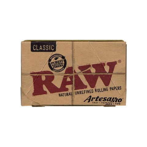 Raw Classic Artesano Rolling Papers with Tray & Tips