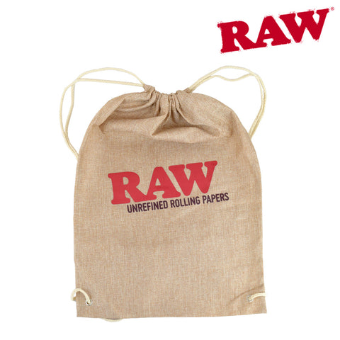 RAW Drawstring Tan Bag