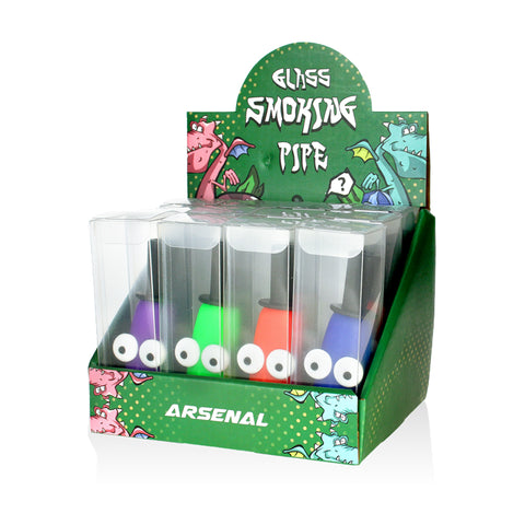 4" Arsenal Funny Face Silicone Hand Pipe (Assorted)