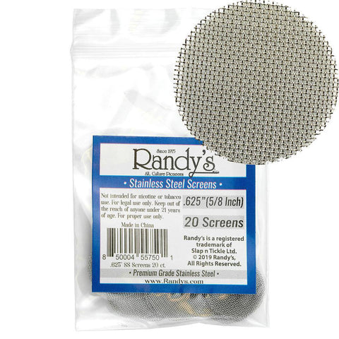 Randy's - Stainless Steel Screens 20-screen Packs  www.metrovapeshop.ca