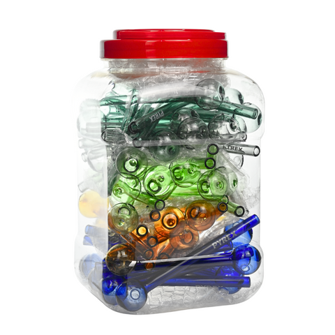 6″ Flat Bubble Glass Pipe Various Colours