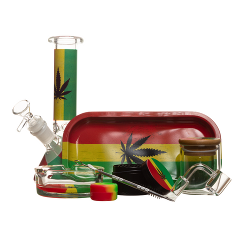 8" Fancy Glass Bong Kit.  www.metrovapeshop.ca
