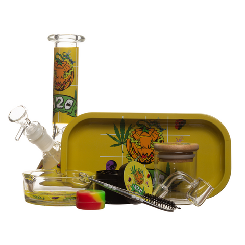 8" Fancy Glass Bong Kit.  www.metrovapeshop.ca