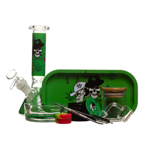8" Fancy Glass Bong Kit.  www.metrovapeshop.ca