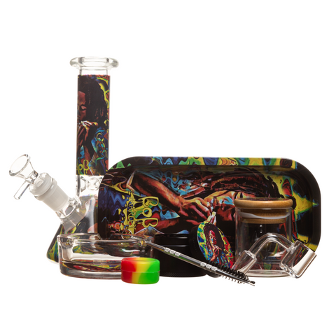 8" Fancy Glass Bong Kit. www.metrovapeshop.ca