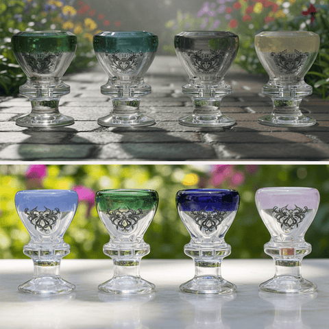 Xtreme 14mm Flower Style Colored Rim Glass Bowl