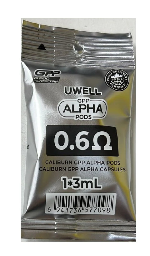 Uwell Caliburn GPP A 0.6 ohm Replacement Pod 3mL (G3/G4/G5 compatible) [CRC Version]