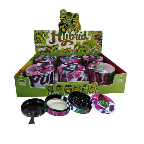 4 Part 60mm Grinder Hybrid, Rolling Stars Assorted Print