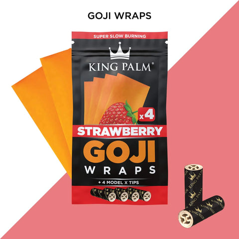 King Palm Goji Wraps 4pk, Strawberry