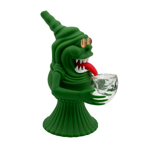 6" Arsenal Green Face Monster Water Pipe
