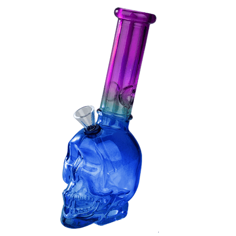 8” Skull Glass Bong