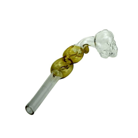 6″ Glass Bubble Pipe with Skull