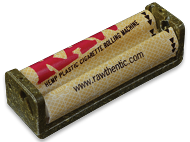 RAW Hemp Plastic Rolling Machine Display, 79 mm 1 1/4". www.metrovapeshop.ca