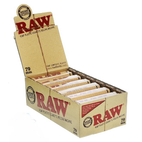 RAW Hemp Plastic Rolling Machine Display, 79 mm 1 1/4". www.metrovapeshop.ca