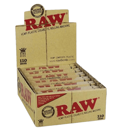 RAW Hemp Plastic Rolling Machine Display, 110mm King Size. www.metrovapeshop.ca