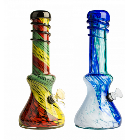 Retro Glass 10” Parallax Wrapped Beaker
