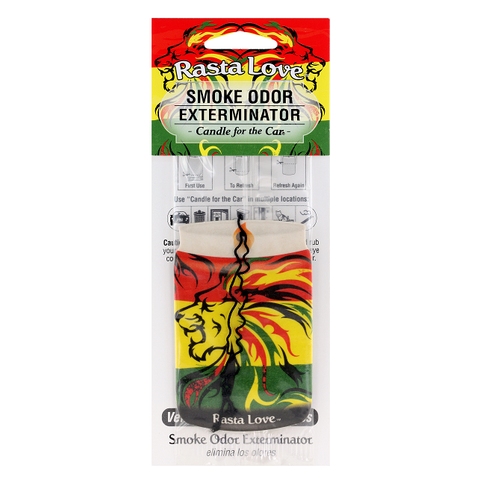 Smoke Odor Exterminator Car Hanger, Rasta Love
