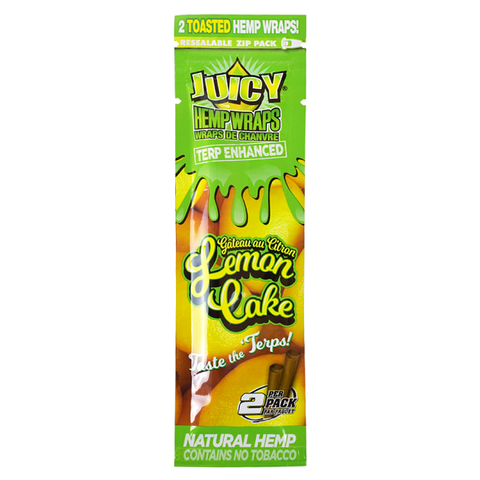 Juicy Jay’s 105 mm Terp Hemp Wraps 2pk Lemon Cake