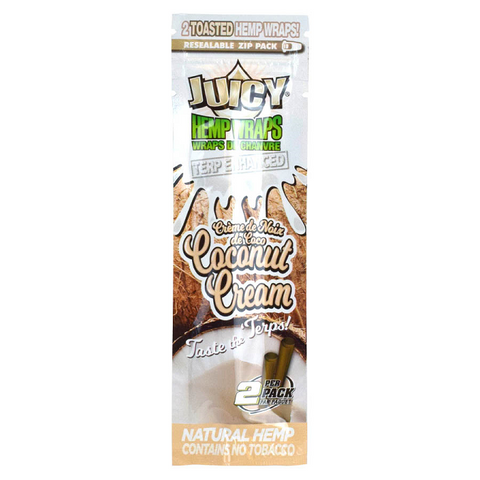 Juicy Jay’s 105 mm Terp Hemp Wraps 2pk Coconut Cream