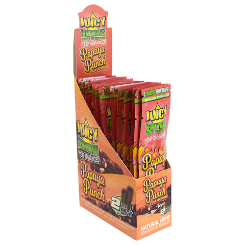 Juicy Jay’s 105 mm Terp Hemp Wraps 2pk Papaya Punch