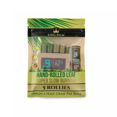 King Palm Rollies Cones 5pk with Boveda