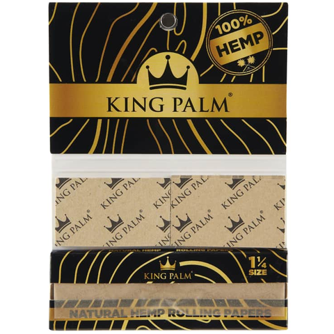 King Palm Hemp Rolling Papers and Tips 1 1/4"