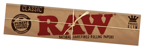 RAW Classic Natural Unrefined Rolling Papers King Size Slim. www.metrovapeshop.ca