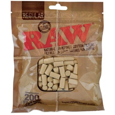 RAW 100% Cotton Filters 200pk Bag