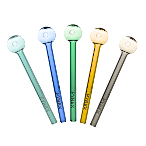 6″ Flat Bubble Glass Pipe Various Colours