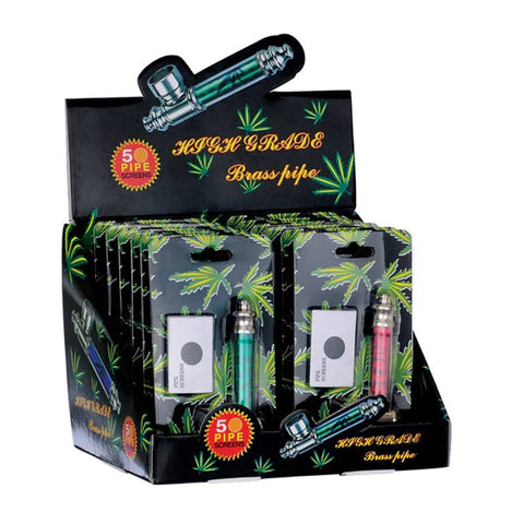 3″ Metal Pipe Silver Design w/ Screens