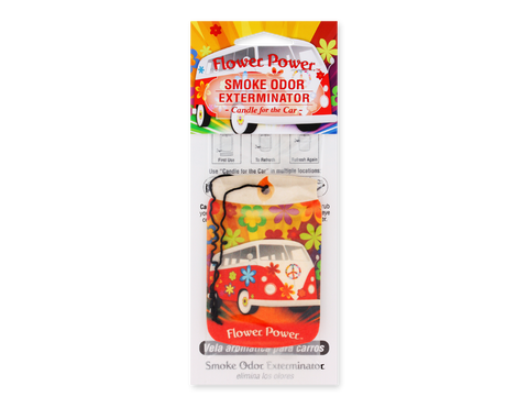 Smoke Odor Exterminator Car Hanger, Flower Power